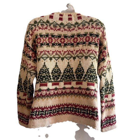 Vintage Tiara Petites Beaded Christmas Tree Cardigan | PM - Picture 5 of 9